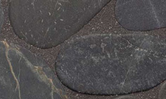 Horizontal sliced pebbles Black ingevoegd